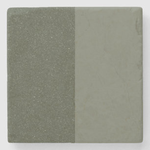 Split Moss Green Stone Coaster – Textured & Matte