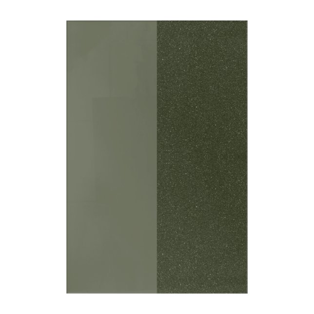 Split Moss Green Texture Panel (Right Noise) Acrylic Print (Front)