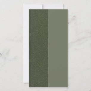 Split Moss Green Textured Flat Announcement Card