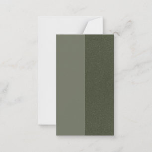 Split Moss Green Textured Flat Card – Customizable