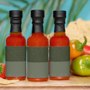 Split Moss Green Textured Hot Sauce Favor (Custom)