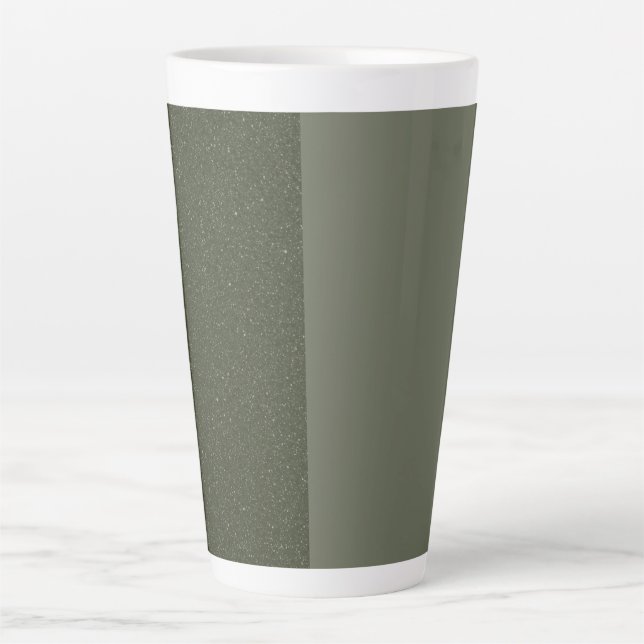 Split Moss Green Textured Latte Mug (Front)