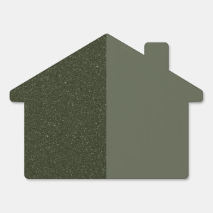 Split Moss Green Textured Yard Sign – Customizable