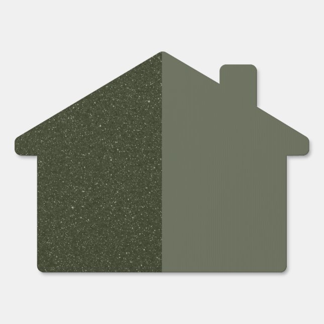 Split Moss Green Textured Yard Sign – Customizable (Front)
