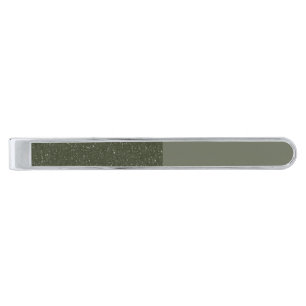 Split Moss Green Tie Bar – Texture & Matte Duo