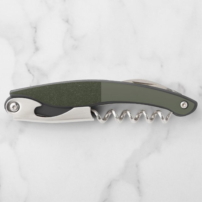 Split Moss Green Waiter’s Corkscrew – Customizable (Front)