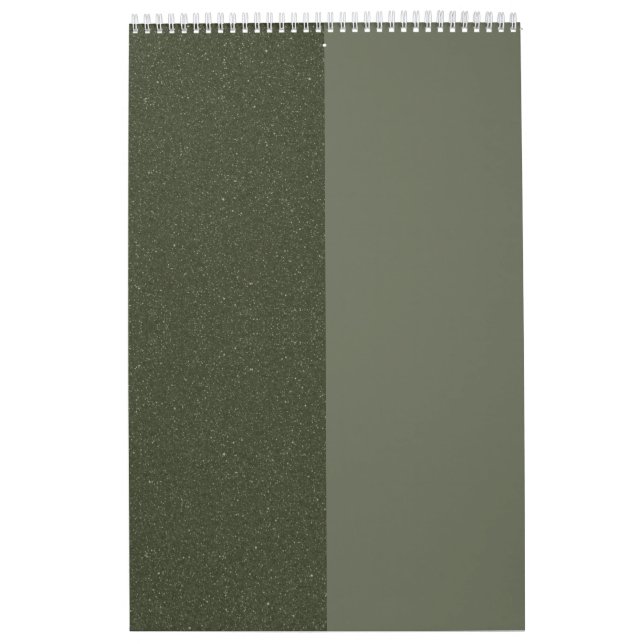 Split Moss Green Wall Calendar – Customizable (Cover)