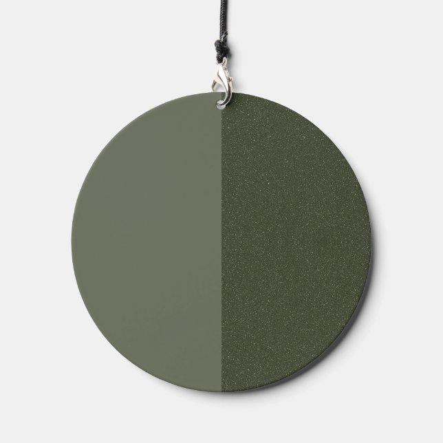 Split Moss Green Wind Chime – Customizable (Front)