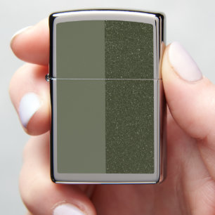 Split Moss Green Zippo Lighter – Customizable