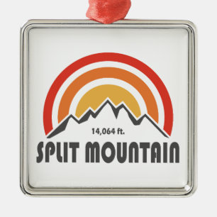 Split Mountain California Metal Ornament
