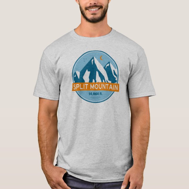Split Mountain California Stars Moon T-Shirt (Front)