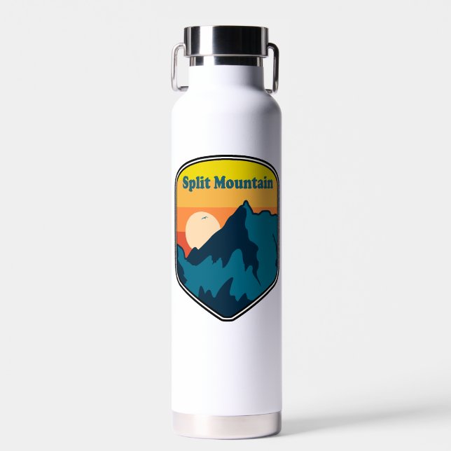 Split Mountain California Sunrise Water Bottle (Front)