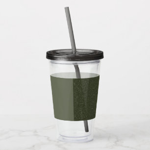 Split-Noise Moss Green Acrylic Tumbler – Customize