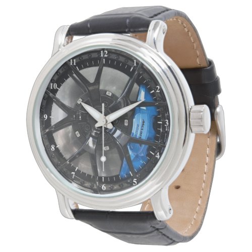 Split Open Spoke Wheel With Blue Brake Caliper Watch