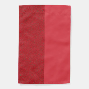 Split-Panel Tomato Red Garden Flag – Customizable