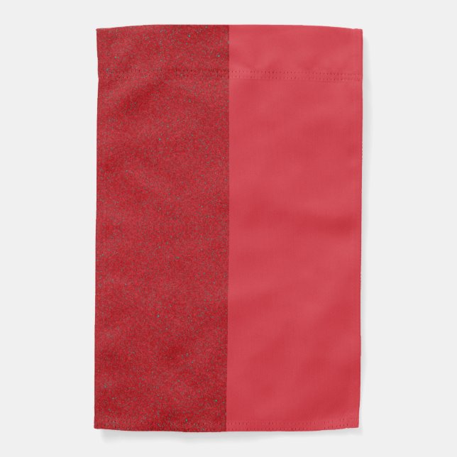 Split-Panel Tomato Red Garden Flag – Customizable (Front)