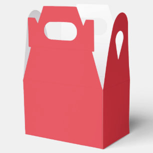 Split-Pattern Tomato Red Gable Favor Box (Custom)