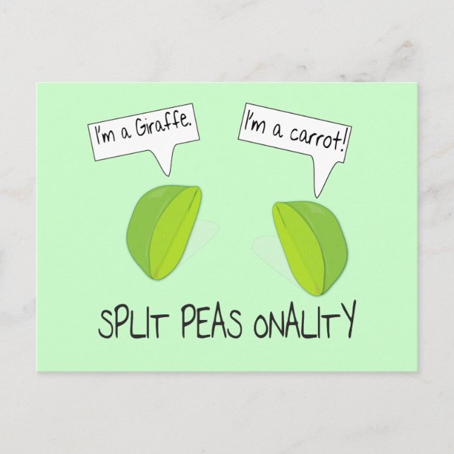 Split Peas onality Postcard (Front)