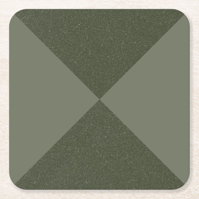 Split Pinwheel Moss Green - Paper Coaster (Front)