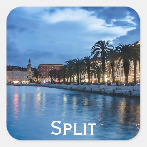 Split promenade in Croatia Square Sticker