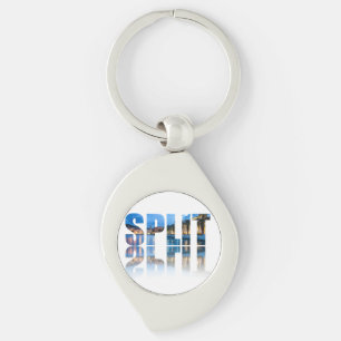 Split promenade text in Croatia Keychain