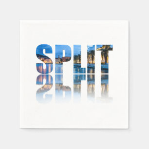 Split promenade text in Croatia Napkins