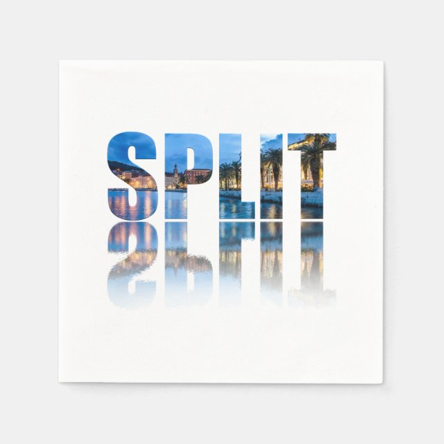 Split promenade text in Croatia Napkins (Front)