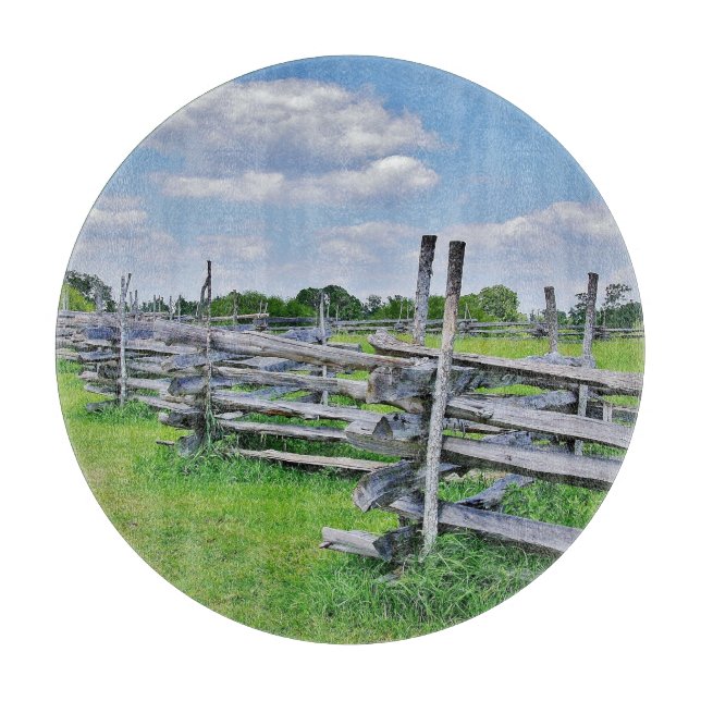 Split Rail Fence Cutting Board (Front)