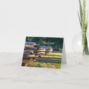 Split Rail Fence Thank You Card