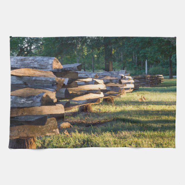 Split Rail Fence Towel (Horizontal)