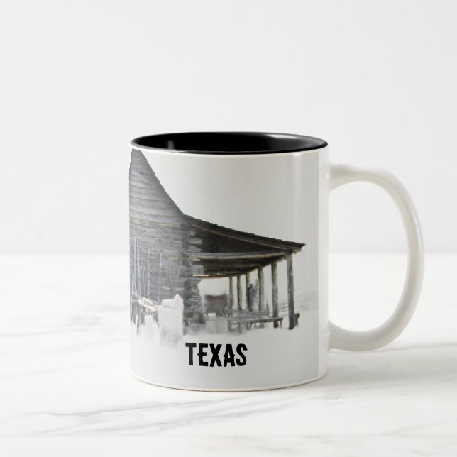 Split Rail Fence  Two-Tone Coffee Mug (Right)
