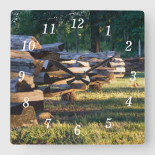 Split Rail Fence Wall Clock