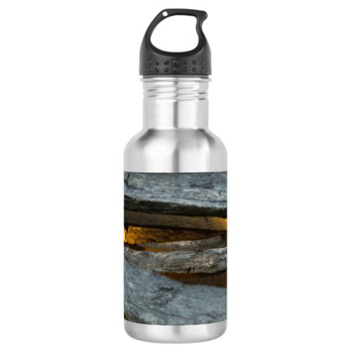 Split Rail Texture Stainless Steel Water Bottle