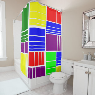 Split Rectangles  Shower Curtain