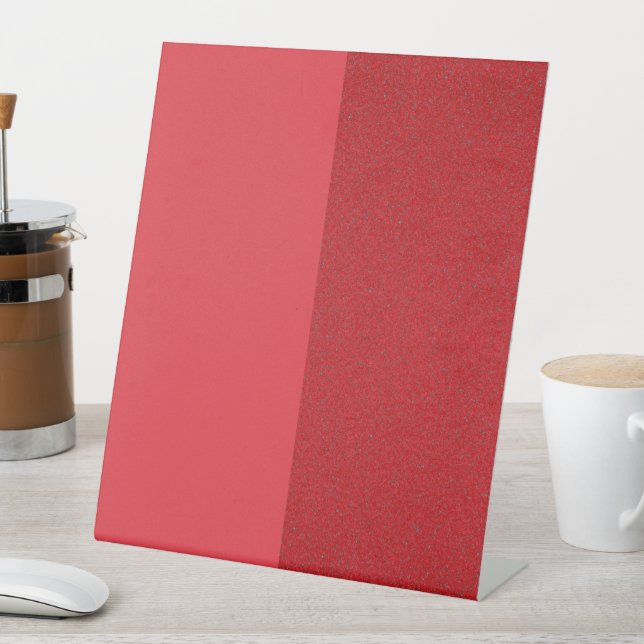 Split Red Customizable Pedestal Sign (In SItu)