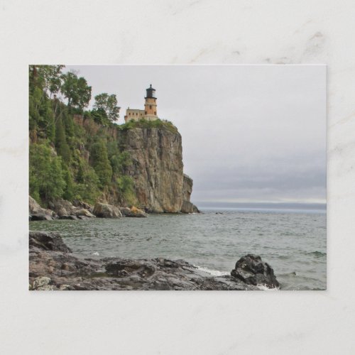 Split Rock Light House and Weathered Branch Postcard