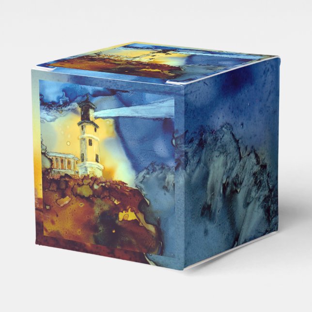 Split Rock Lighthouse At Night Favor Boxes (Front Side)
