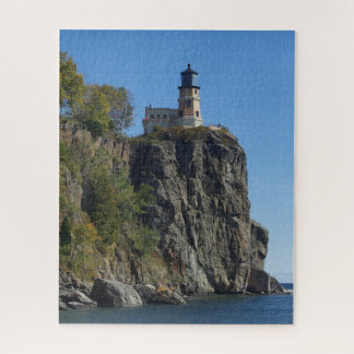 Split Rock Lighthouse from beach Jigsaw Puzzle