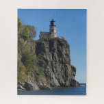 Split Rock Lighthouse from beach Jigsaw Puzzle<br><div class="desc">Split Rock Lighthouse in Minnesota on Lake Superior</div>