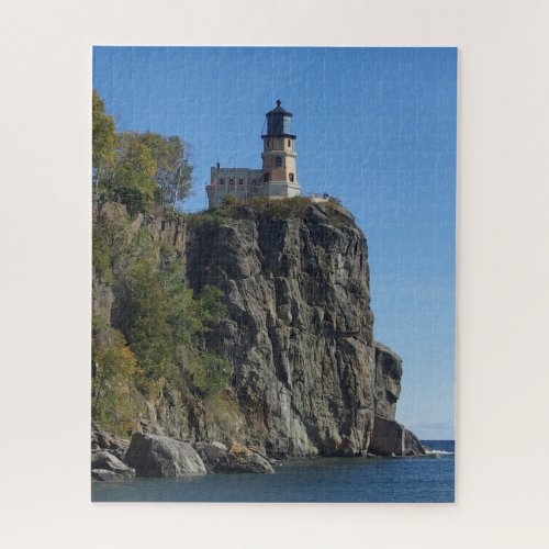 Split Rock Lighthouse from beach Jigsaw Puzzle