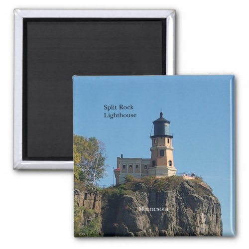 Split Rock Lighthouse from beach magnet