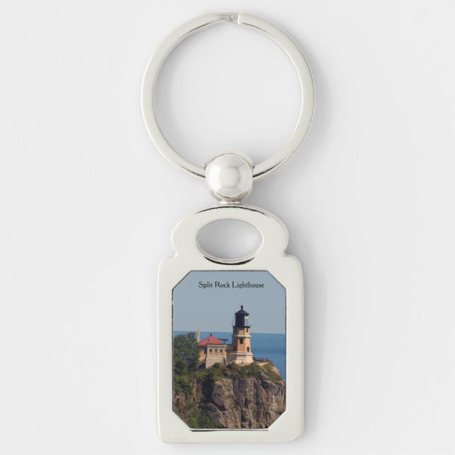 Split Rock Lighthouse metal key chain (Front)