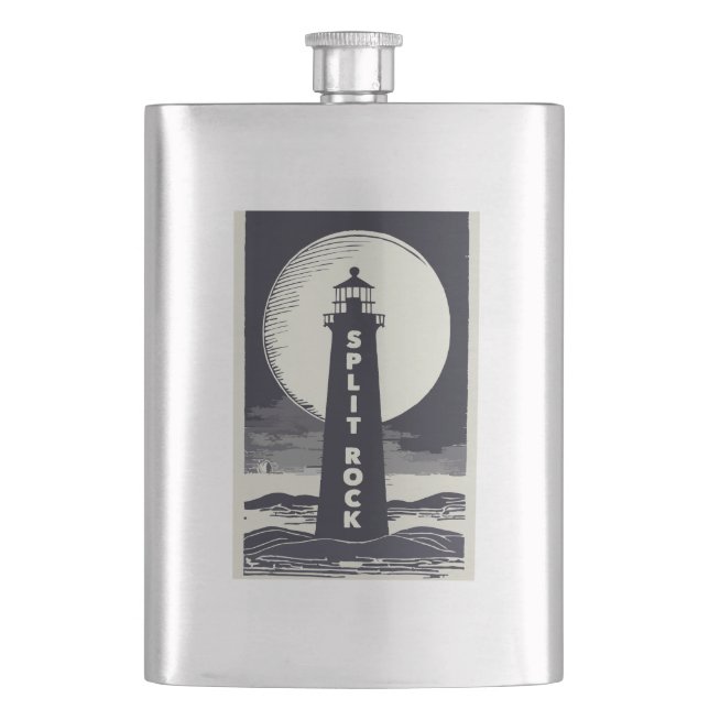 Split Rock Lighthouse Minnesota Moon Flask (Front)