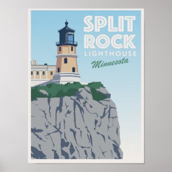 Split Rock Lighthouse  Minnesota Poster by stevethomas at Zazzle