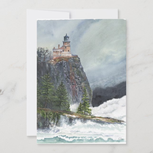 Split Rock Lighthouse Minnesota Thank You Card (Front)