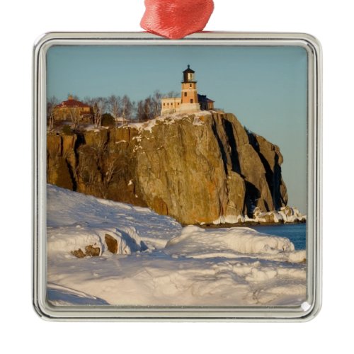 Split Rock Lighthouse State Park on Lake Metal Ornament