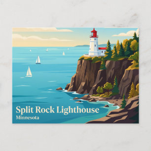 Split Rock Lighthouse State Park USA Postcard