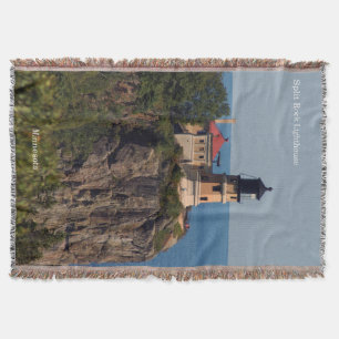 Split Rock Lighthouse throw blanket