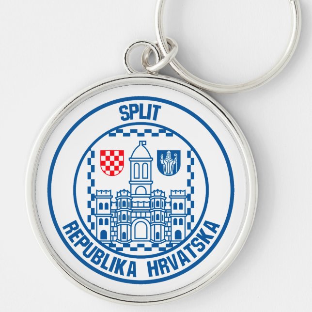 Split Round Emblem Keychain (Front)