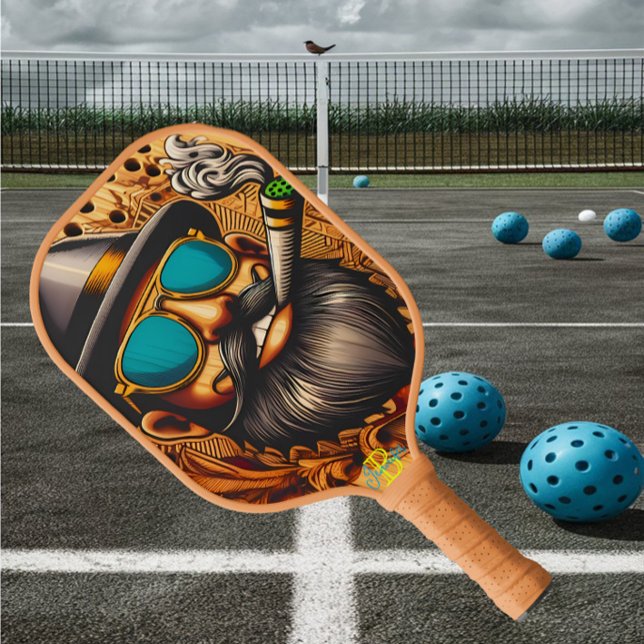 Split-Second Serve: Man on a Pickleball Racket (Creator Uploaded)